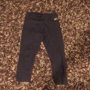 black high waist active capris